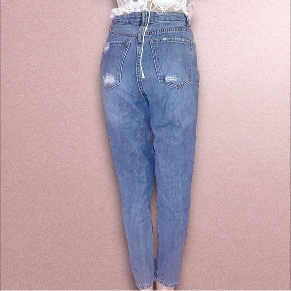Skinny Fries Denim Ripped Distressed Cotton Mom Jeans Size 1 - Picture 4 of 4